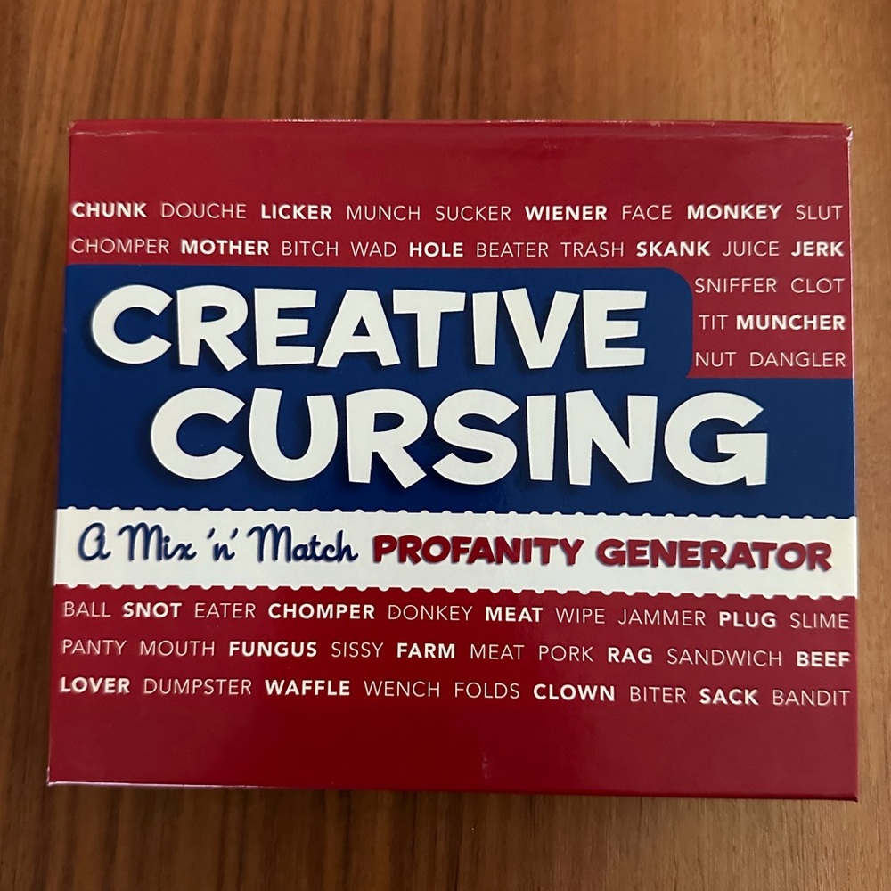 Creative Cursing profanity generator gag gift